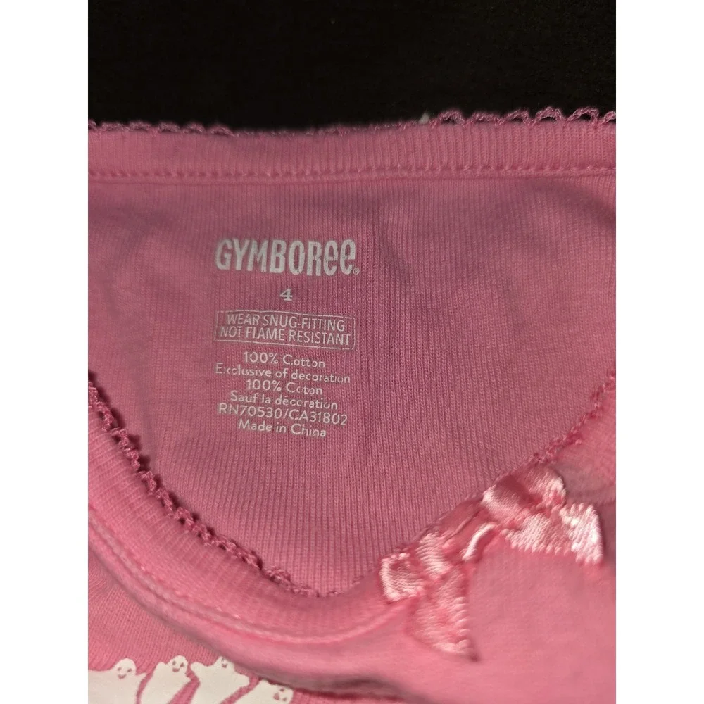 Gymboree fall autumn Halloween pink ghost pajamas gymmies size 4